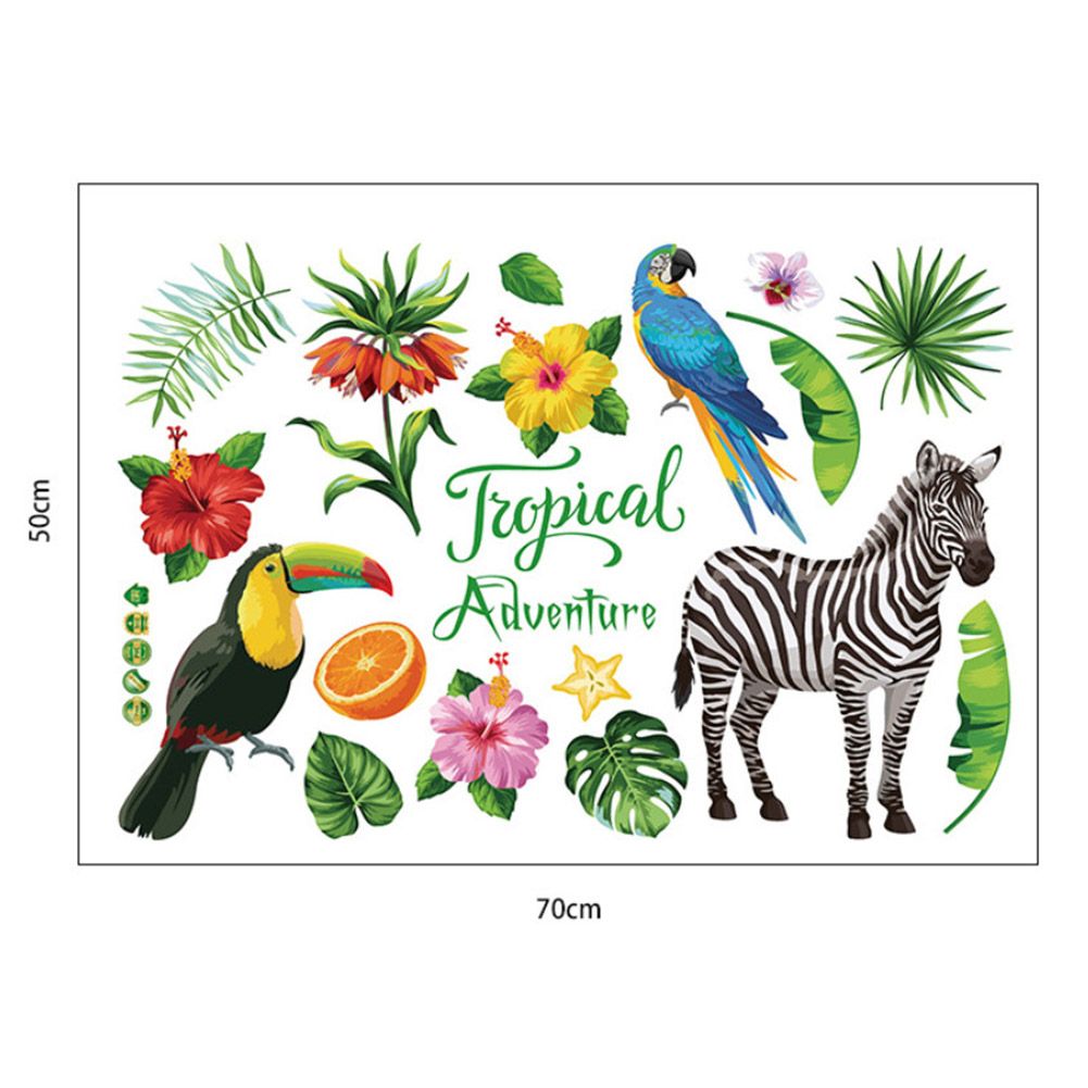 Tropical Rain Forest Wall Floor Stickers for Home Bedroom Backdrop Business Decoration SK7169