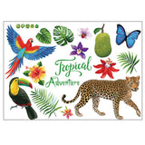 Tropical Rain Forest Wall Floor Stickers for Home Bedroom Backdrop Business Decoration SK7170