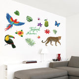 Tropical Rain Forest Wall Floor Stickers for Home Bedroom Backdrop Business Decoration SK7170