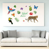 Tropical Rain Forest Wall Floor Stickers for Home Bedroom Backdrop Business Decoration SK7170