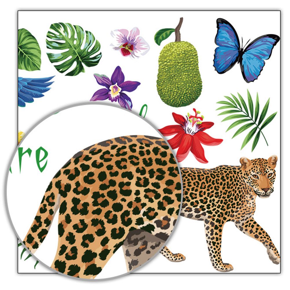 Tropical Rain Forest Wall Floor Stickers for Home Bedroom Backdrop Business Decoration SK7170