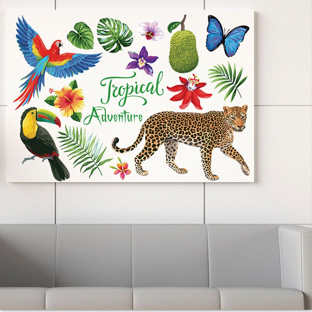 Tropical Rain Forest Wall Floor Stickers for Home Bedroom Backdrop Business Decoration SK7170