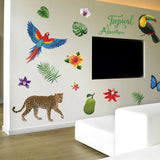 Tropical Rain Forest Wall Floor Stickers for Home Bedroom Backdrop Business Decoration SK7170