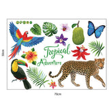 Tropical Rain Forest Wall Floor Stickers for Home Bedroom Backdrop Business Decoration SK7170