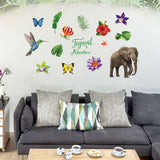 Tropical Rain Forest Wall Floor Stickers for Home Bedroom Backdrop Business Decoration SK7171 - Front View