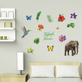 Tropical Rain Forest Wall Floor Stickers for Home Bedroom Backdrop Business Decoration SK7171