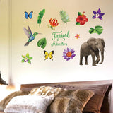 Tropical Rain Forest Wall Floor Stickers for Home Bedroom Backdrop Business Decoration SK7171 - 45-Degree Angle