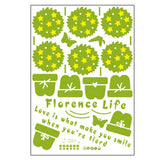Potted Plant Self adhesive Removable Decorative Wall Sticker for Home Office Decor
