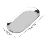 Nordic Style Stainless Storage Tray Cosmetics Jewelry Cake Plate for Office Desks(Silver S) - Extra Image