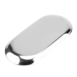 Nordic Style Stainless Storage Tray Cosmetics Jewelry Cake Plate for Office Desks(Silver S) - Extra Image