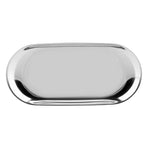Nordic Style Stainless Storage Tray Cosmetics Jewelry Cake Plate for Office Desks(Silver L)