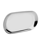 Nordic Style Stainless Storage Tray Cosmetics Jewelry Cake Plate for Office Desks(Silver L)