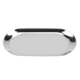 Nordic Style Stainless Storage Tray Cosmetics Jewelry Cake Plate for Office Desks(Silver L)