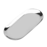 Nordic Style Stainless Storage Tray Cosmetics Jewelry Cake Plate for Office Desks(Silver L) - 45-Degree Angle