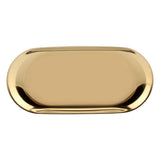 Nordic Style Stainless Storage Tray Cosmetics Jewelry Cake Plate for Office Desks(Golden S)