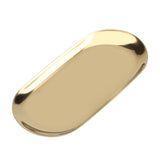 Nordic Style Stainless Storage Tray Cosmetics Jewelry Cake Plate for Office Desks(Golden S) - 45-Degree Angle