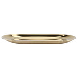 Nordic Style Stainless Storage Tray Cosmetics Jewelry Cake Plate for Office Desks(Golden L)