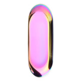 Nordic Style Stainless Storage Tray Cosmetics Jewelry Cake Plate for Office Desks(Rainbow S)