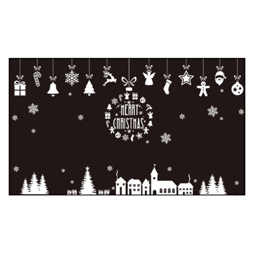 Christmas Element Pattern Snowflake Self adhesive Removable Decorative Sticker for Home Office
