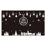 Christmas Element Pattern Snowflake Self adhesive Removable Decorative Sticker for Home Office