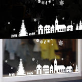 Christmas Element Pattern Snowflake Self adhesive Removable Decorative Sticker for Home Office