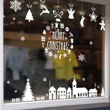 Christmas Element Pattern Snowflake Self adhesive Removable Decorative Sticker for Home Office - Side View
