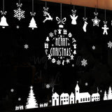 Christmas Element Pattern Snowflake Self adhesive Removable Decorative Sticker for Home Office