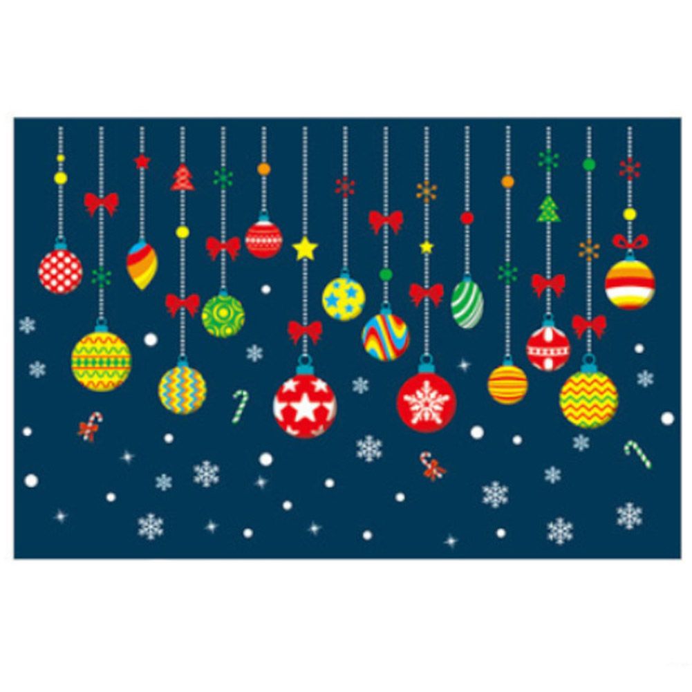 Hanging Ornament Pattern Snowflake Self adhesive Removable Decorative Sticker for Home Office