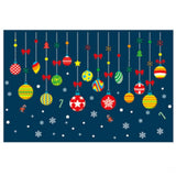 Hanging Ornament Pattern Snowflake Self adhesive Removable Decorative Sticker for Home Office