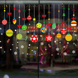 Hanging Ornament Pattern Snowflake Self adhesive Removable Decorative Sticker for Home Office