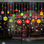 Hanging Ornament Pattern Snowflake Self adhesive Removable Decorative Sticker for Home Office