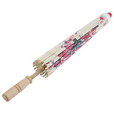 Small Size Handmade Oiled Paper Umbrella Chinese Art Classical Dance Umbrella Plum Blossom - Side View