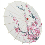 Small Size Handmade Oiled Paper Umbrella Chinese Art Classical Dance Umbrella Plum Blossom - 45-Degree Angle