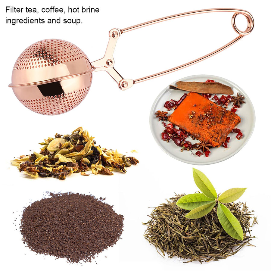 Portable Stainless Steel Tea Infuser Strainer Reusable Ball Shape Teapot Filter