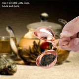 Portable Stainless Steel Tea Infuser Strainer Reusable Ball Shape Teapot Filter - Low Angle