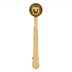 2 in 1 Multifunctional Coffee Spoon Stainless Steel Scoop with Sealing Clamp Clip