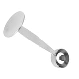 Dual purpose Stainless Steel Tamping Measuring Coffee Bean Powder Spoon Scoop - Rear View
