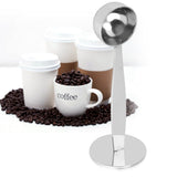 Dual purpose Stainless Steel Tamping Measuring Coffee Bean Powder Spoon Scoop - Extra Image
