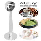 Dual purpose Stainless Steel Tamping Measuring Coffee Bean Powder Spoon Scoop - Extra Image