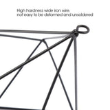 Freestanding Hanging Geometric Plant Stand Flower Hanger Moss Fern Plant Decor (Black) - 45-Degree Angle