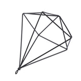 Freestanding Hanging Geometric Plant Stand Flower Hanger Moss Fern Plant Decor (Black)