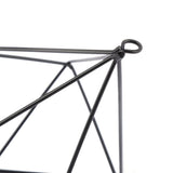Freestanding Hanging Geometric Plant Stand Flower Hanger Moss Fern Plant Decor (Black) - Extra Image