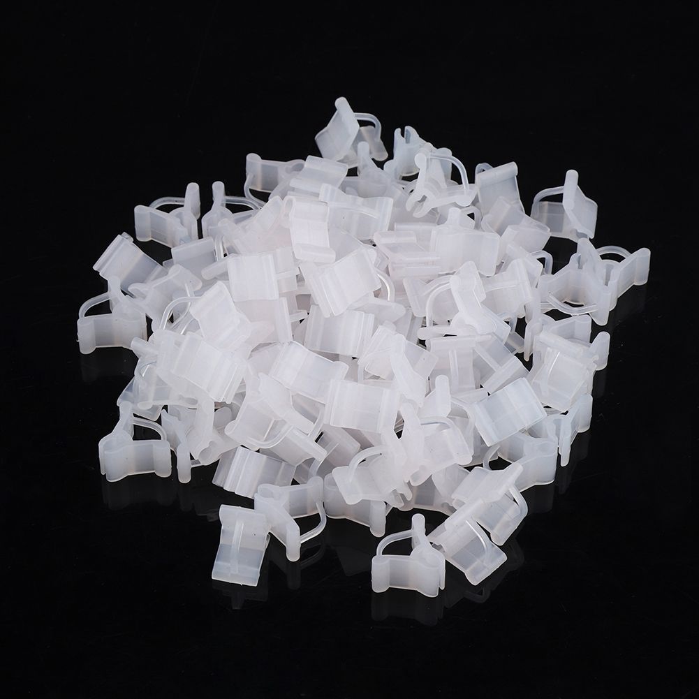 100Pcs Vegetable Fruit Tree Seedling Nursery Plastic Plants Grafting Clips Gardening Tools