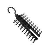 Adlustable Cross X Tie Rack Belt Scarves Hook Hanger Holder Organizer - Rear View