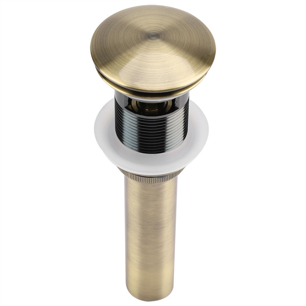 G1 1/4" Brass Bathroom Basin Sink Pop Up Drain Assembly with Over flow (Green Bronze)