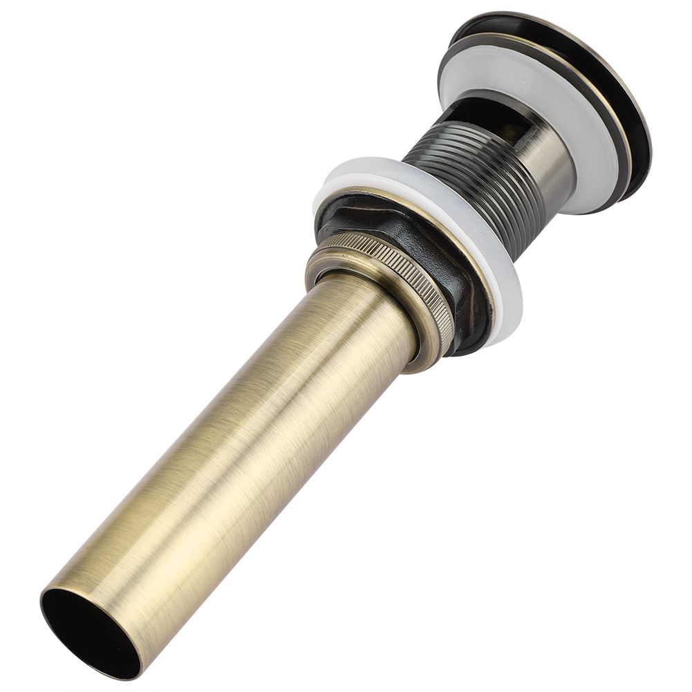 G1 1/4" Brass Bathroom Basin Sink Pop Up Drain Assembly with Over flow (Green Bronze)