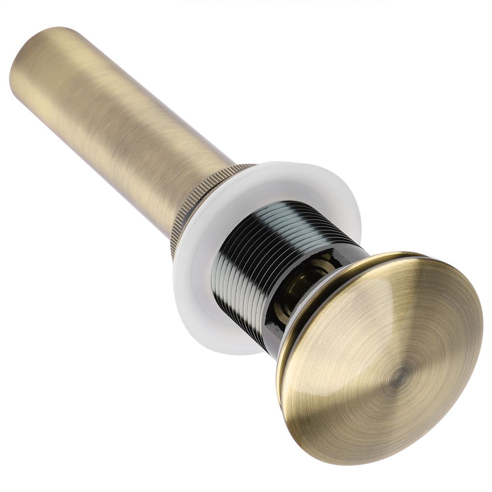 G1 1/4" Brass Bathroom Basin Sink Pop Up Drain Assembly with Over flow (Green Bronze)