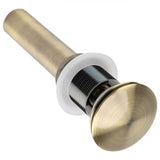 G1 1/4" Brass Bathroom Basin Sink Pop Up Drain Assembly with Over flow (Green Bronze)
