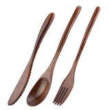 Japanese Style Reusable Bamboo Dinnerware Set Tableware Kit (Knife Fork Spoon Only)