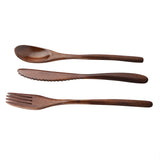 Japanese Style Reusable Bamboo Dinnerware Set Tableware Kit (Knife Fork Spoon Only)